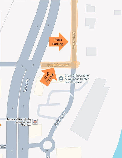 Map of the clinic address.